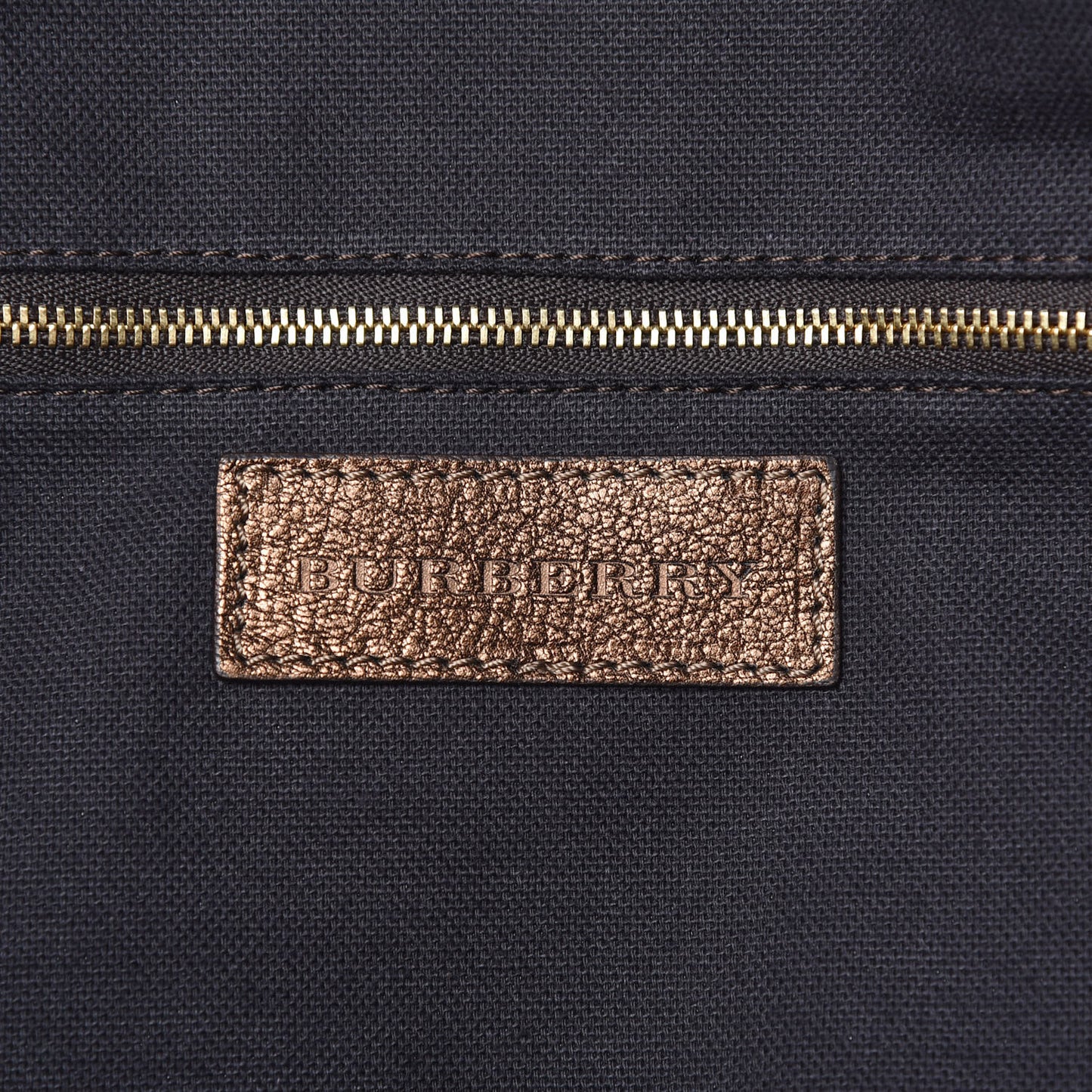 Metallic Calfskin Suede Colorblock Canterbury Tote Brown