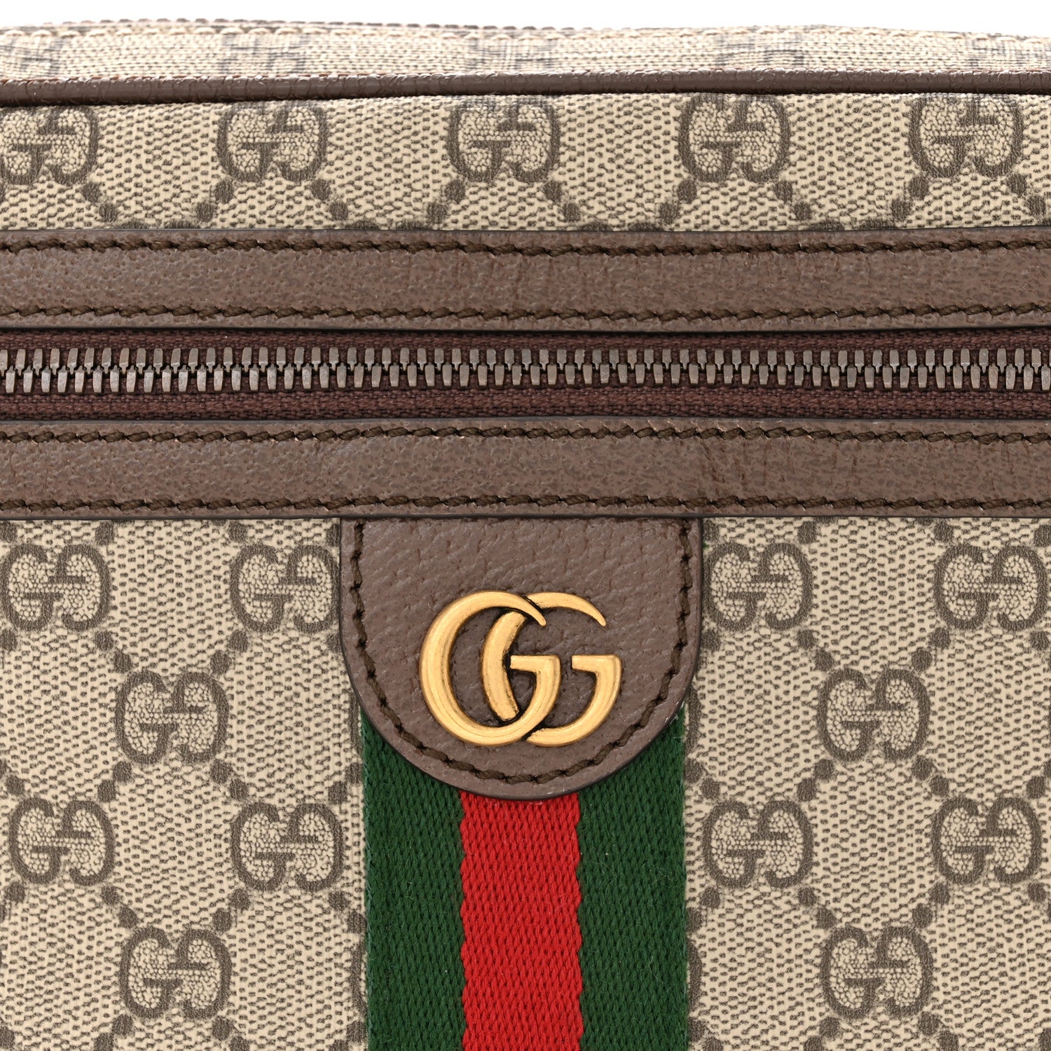 Gucci Soft GG Supreme Monogram Medium Ophidia Belt Bag Dark Brown 8 of 10