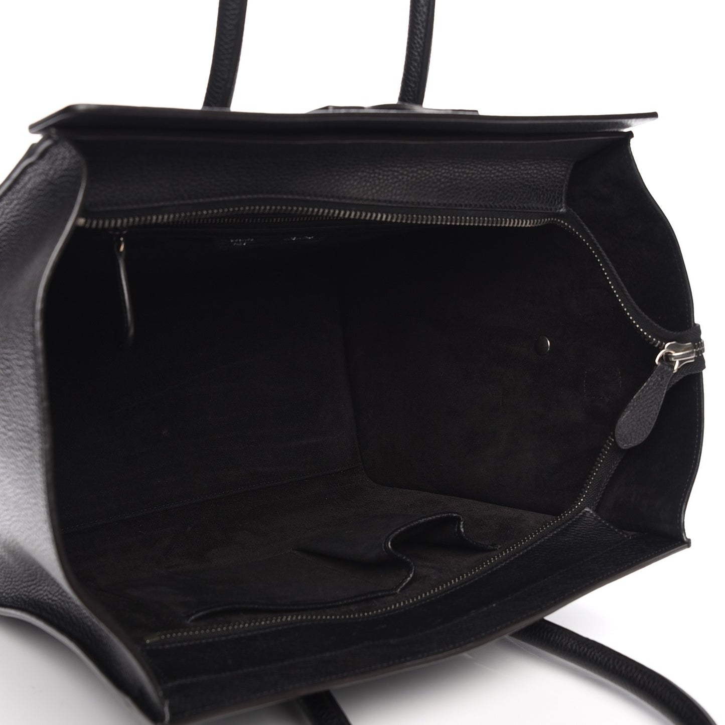 Drummed Calfskin Mini Luggage Black