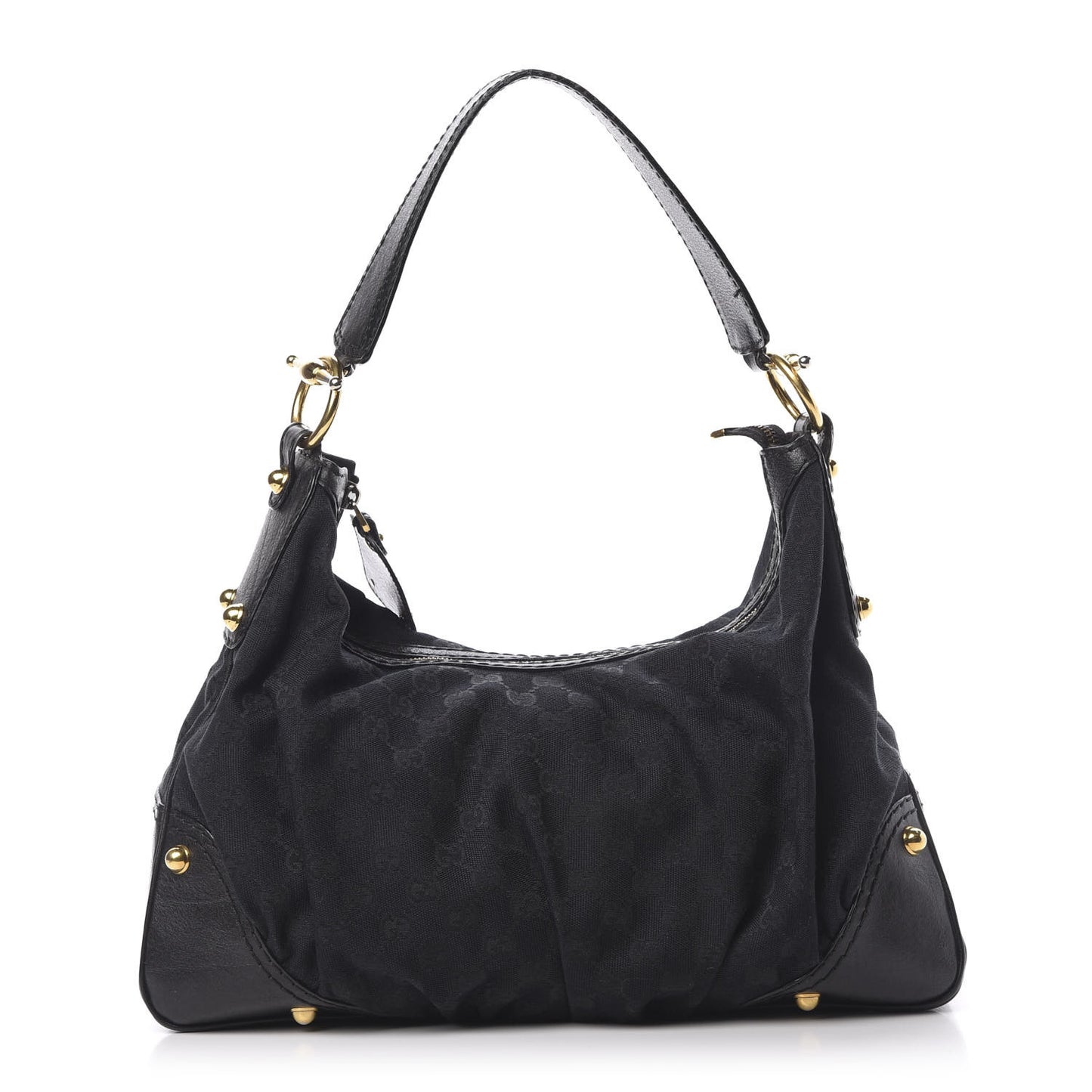 Monogram Medium Jockey Hobo Black