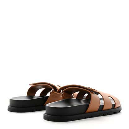 Hermes Calfskin Womens Chypre Sandals 39 Natural 4 of 10