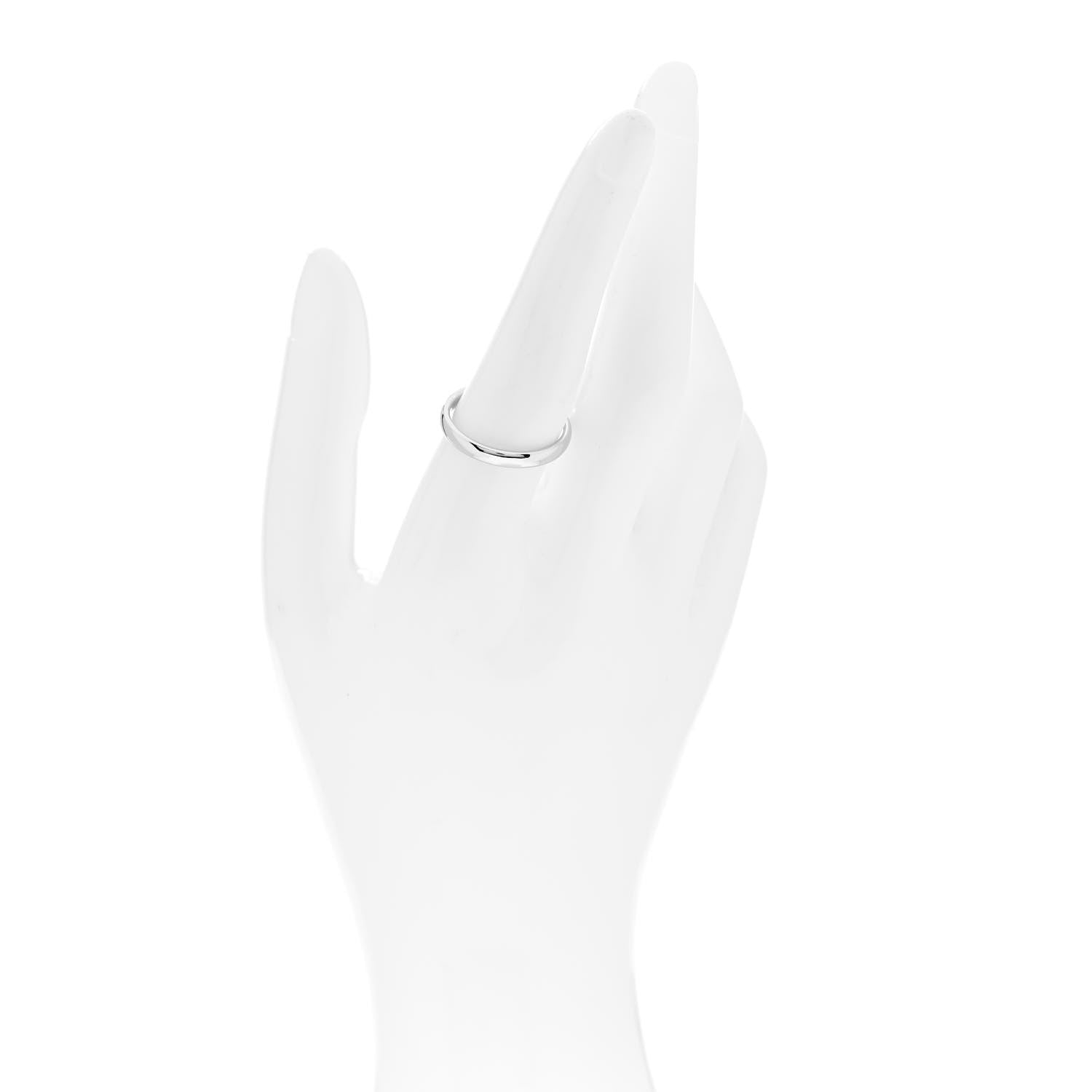 Tiffany Platinum 3mm Classic Wedding Band Ring 58 8.25 2 of 4