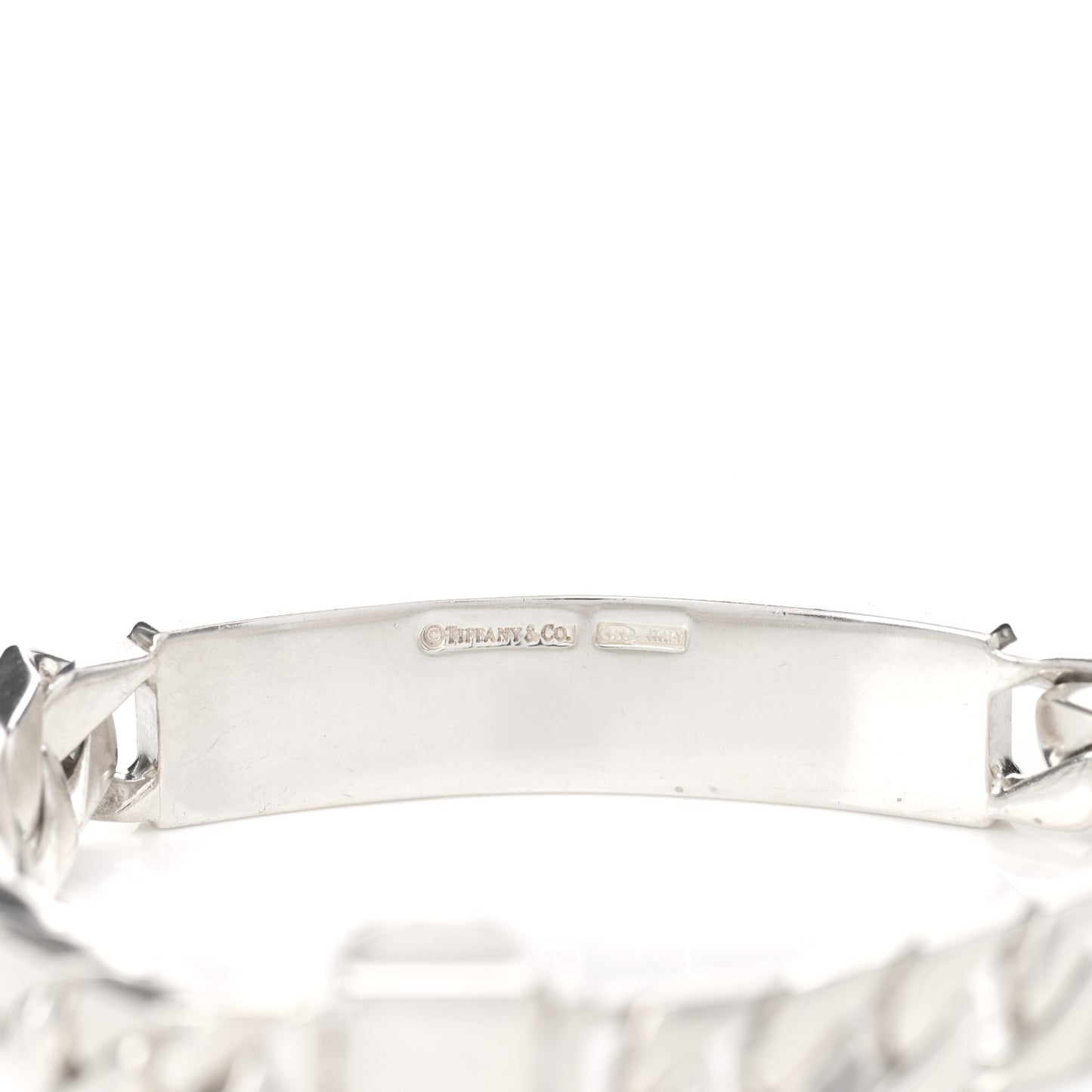 Sterling Silver Curb Link ID Bracelet