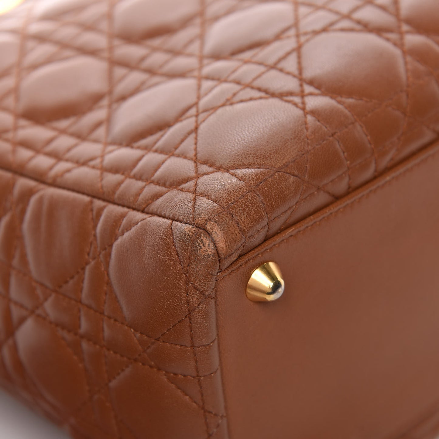 Lambskin Cannage Large Lady Dior Tan