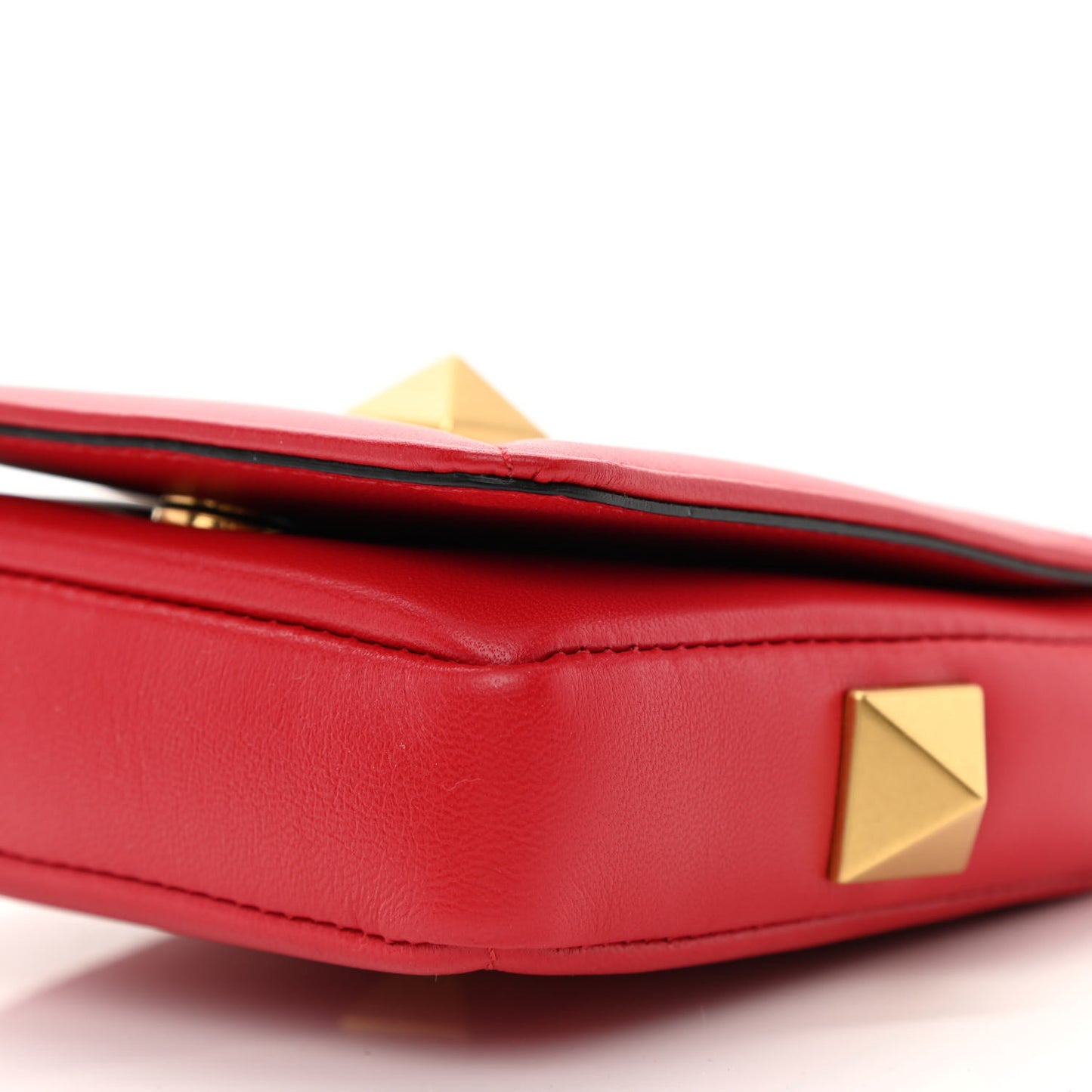 Nappa Mini Roman Stud Chain Bag Rouge Pur