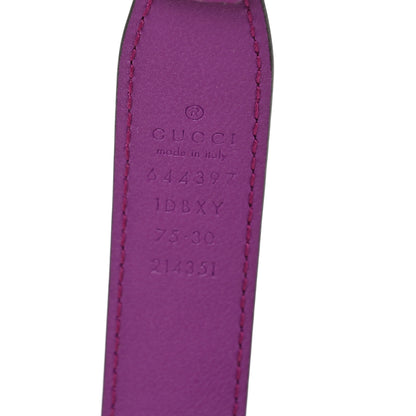 Gucci Efesto Leather Womens Horsebit 15/23mm Belt 75 30 Purple 3 of 5