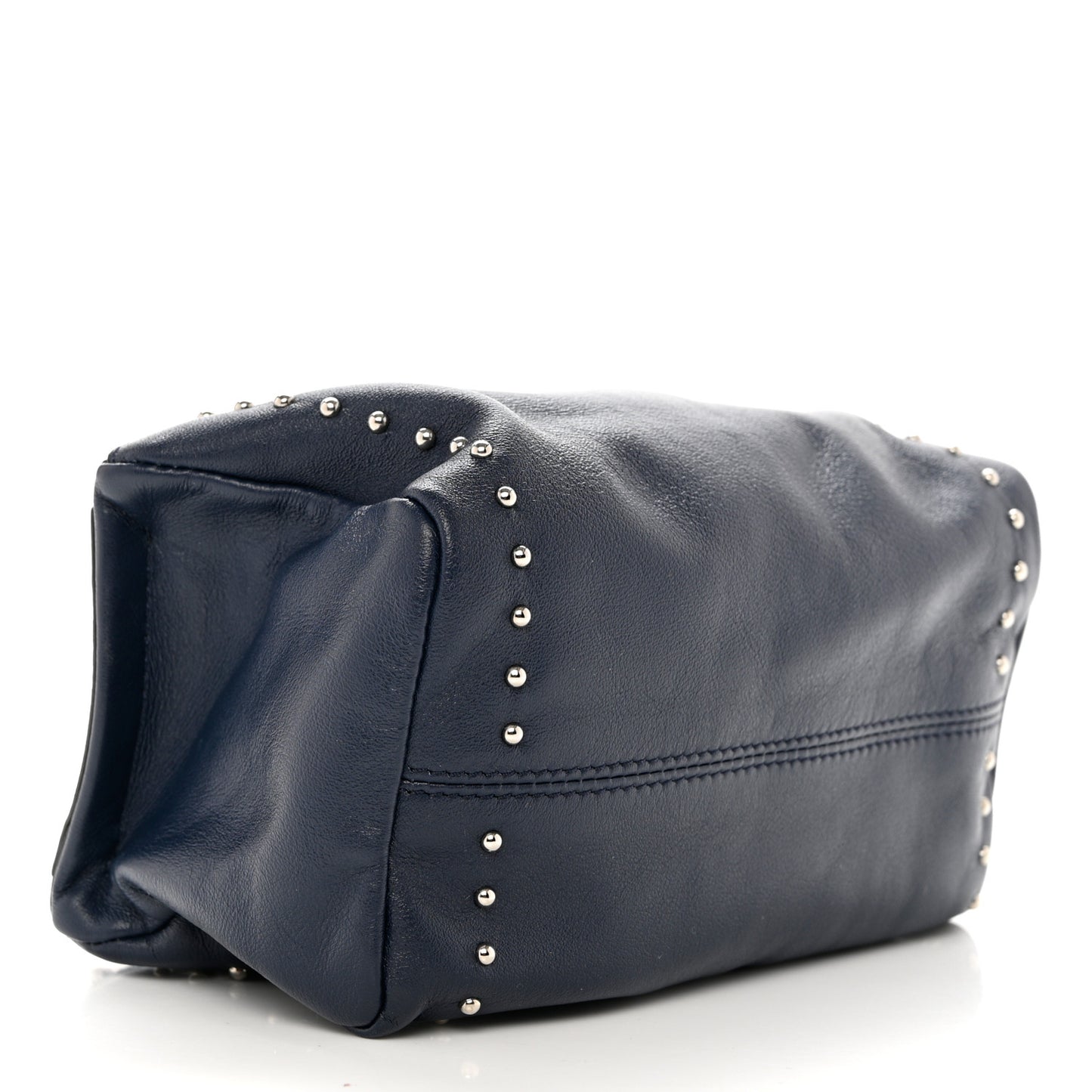Calfskin Studded Pandora Wristlet Blue