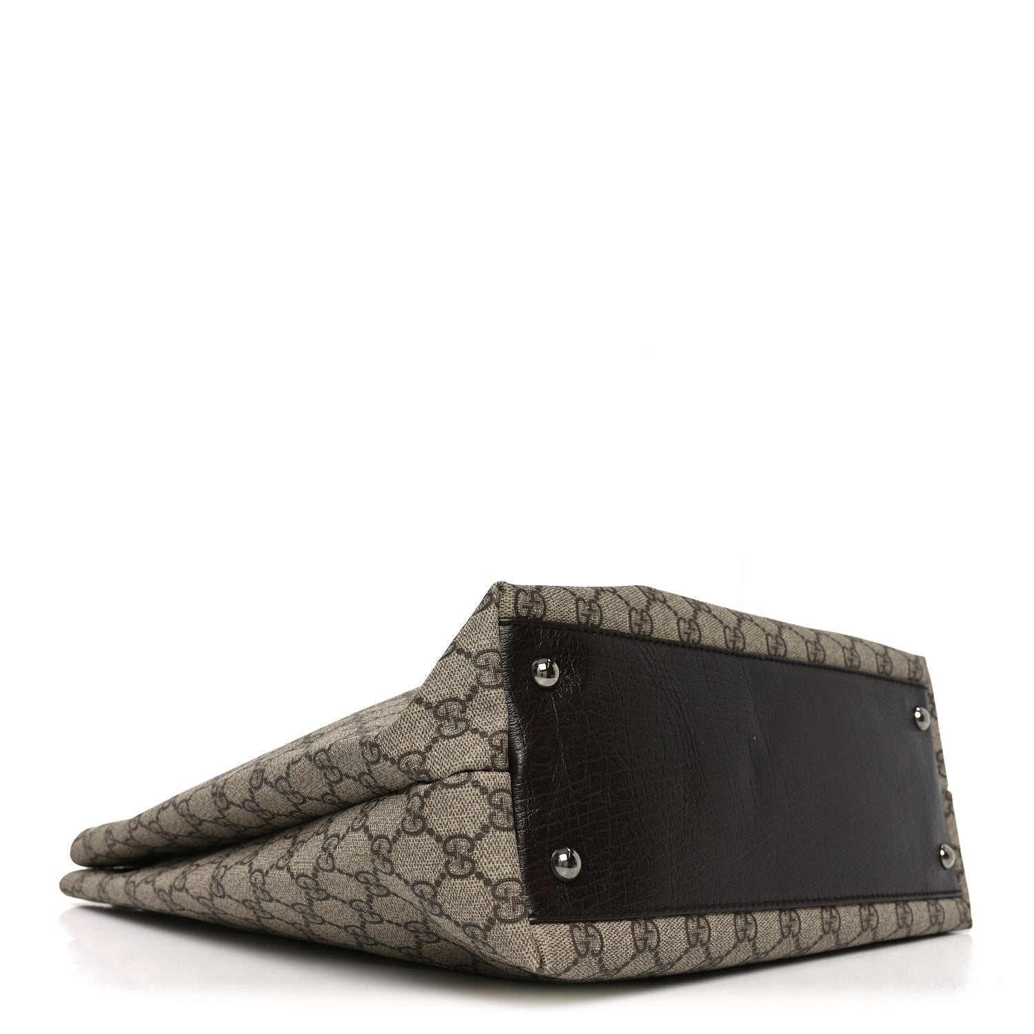Gucci GG Plus Monogram Small Vertical Tote Dark Brown 3 of 9