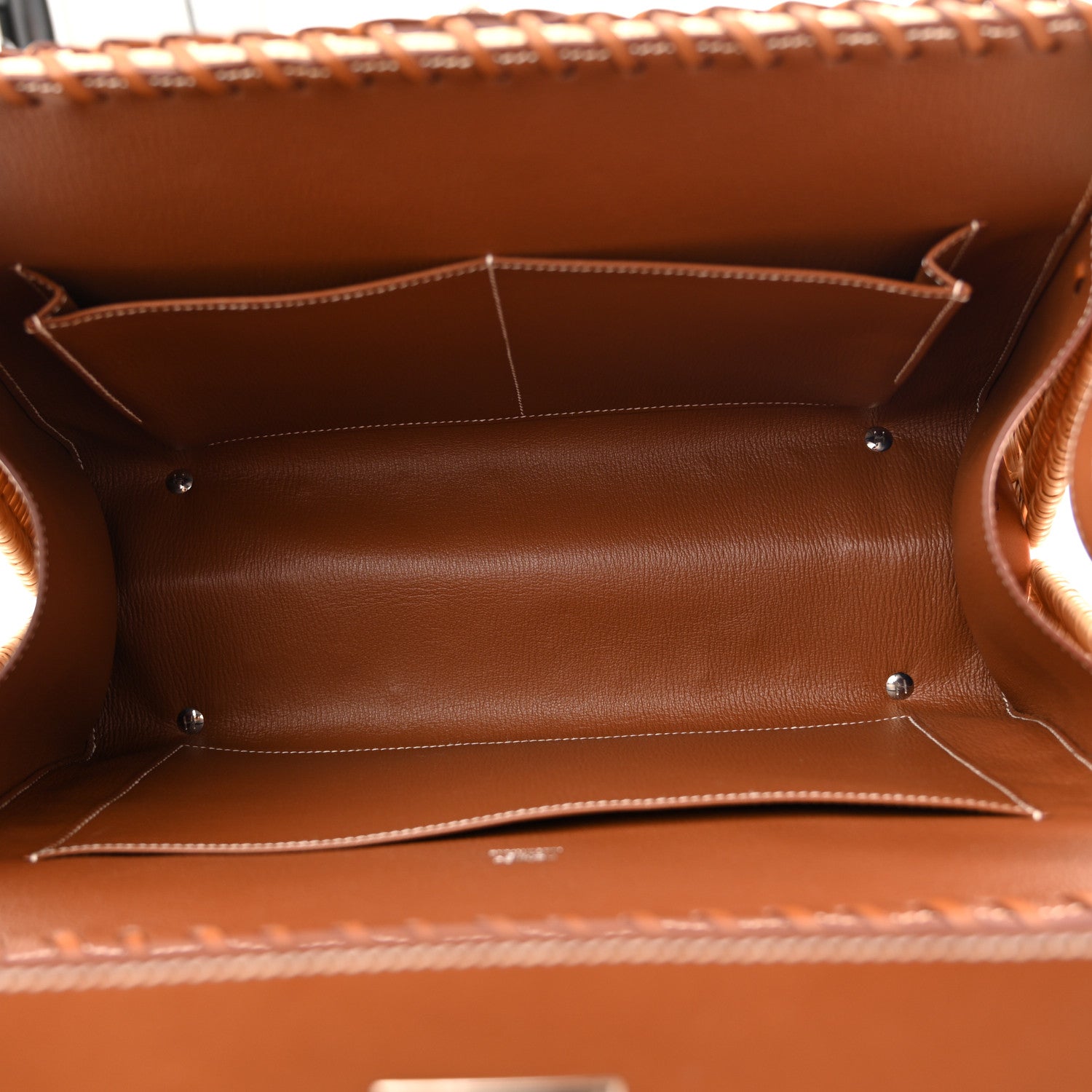 Hermes Wicker Swift Picnic Kelly 35 Naturel Gold 5 of 14