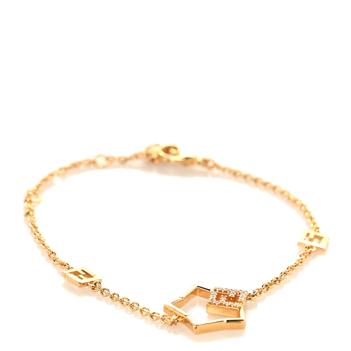 Metal Crystal F is Fendi Bracelet Gold