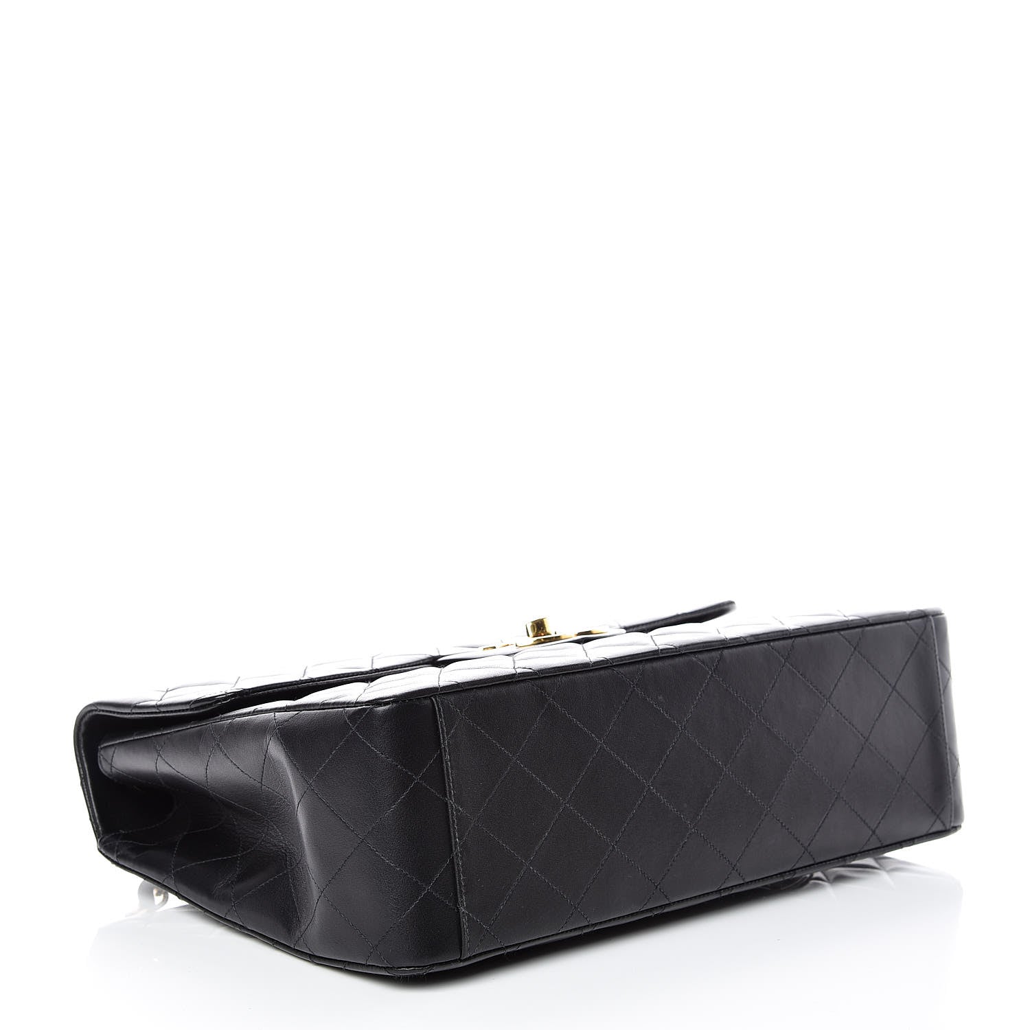 Chanel Lambskin Quilted XL Jumbo Single Flap Black 4 of 12