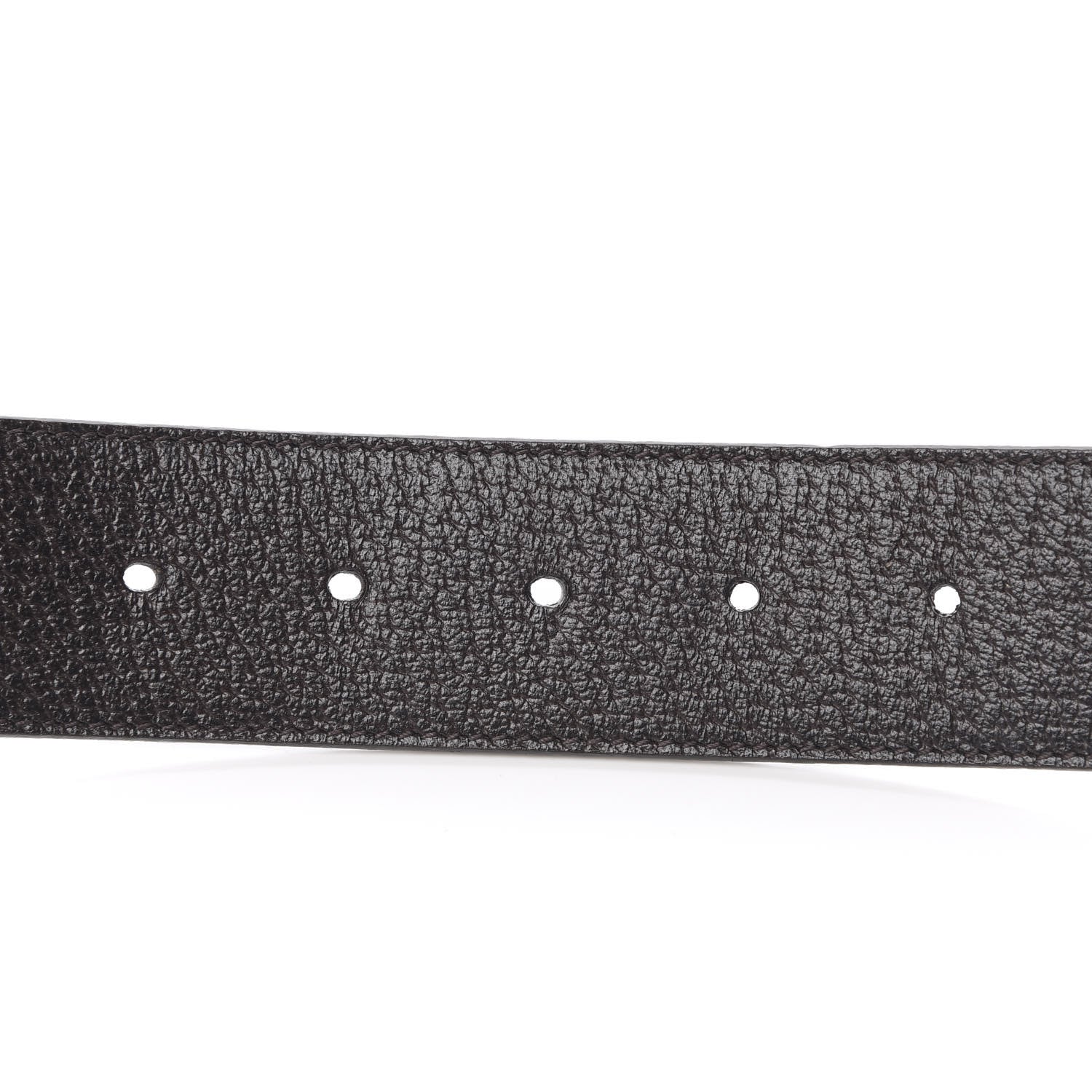 Gucci Textured Dollar Calfskin Double G 40mm Belt 90 36 Dark Cocoa 4 of 8