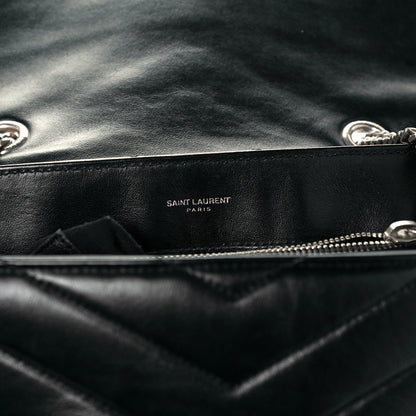 Saint Laurent Calfskin Y Quilted Monogram Medium Loulou Chain Satchel Black 5 of 10