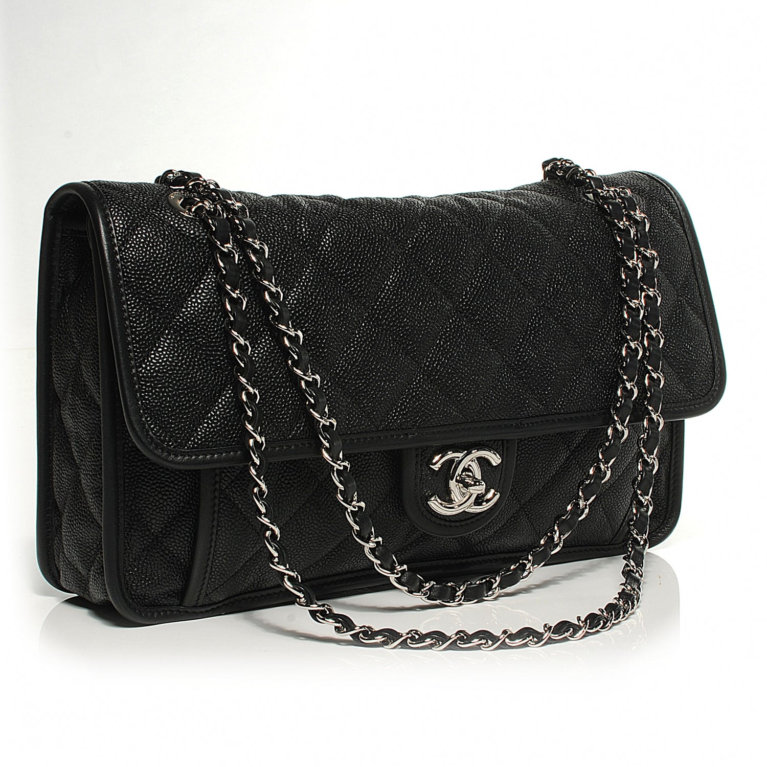Chanel Caviar French Riviera Flap Black 9 of 10