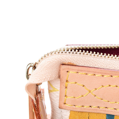 Louis Vuitton Monogram Multicolor Fringe Pochette Accessories White 6 of 7