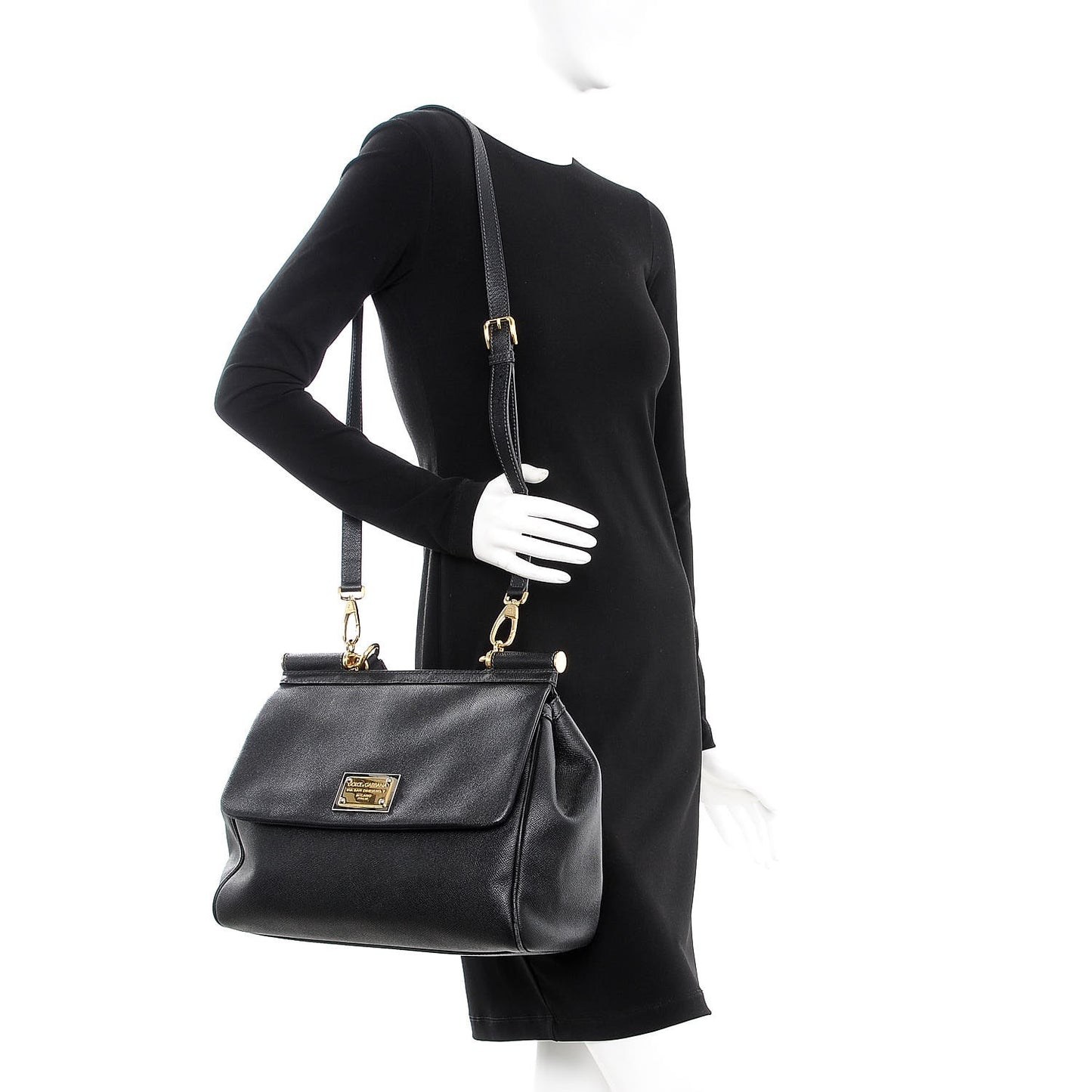Dauphine Large Miss Sicily Satchel Black