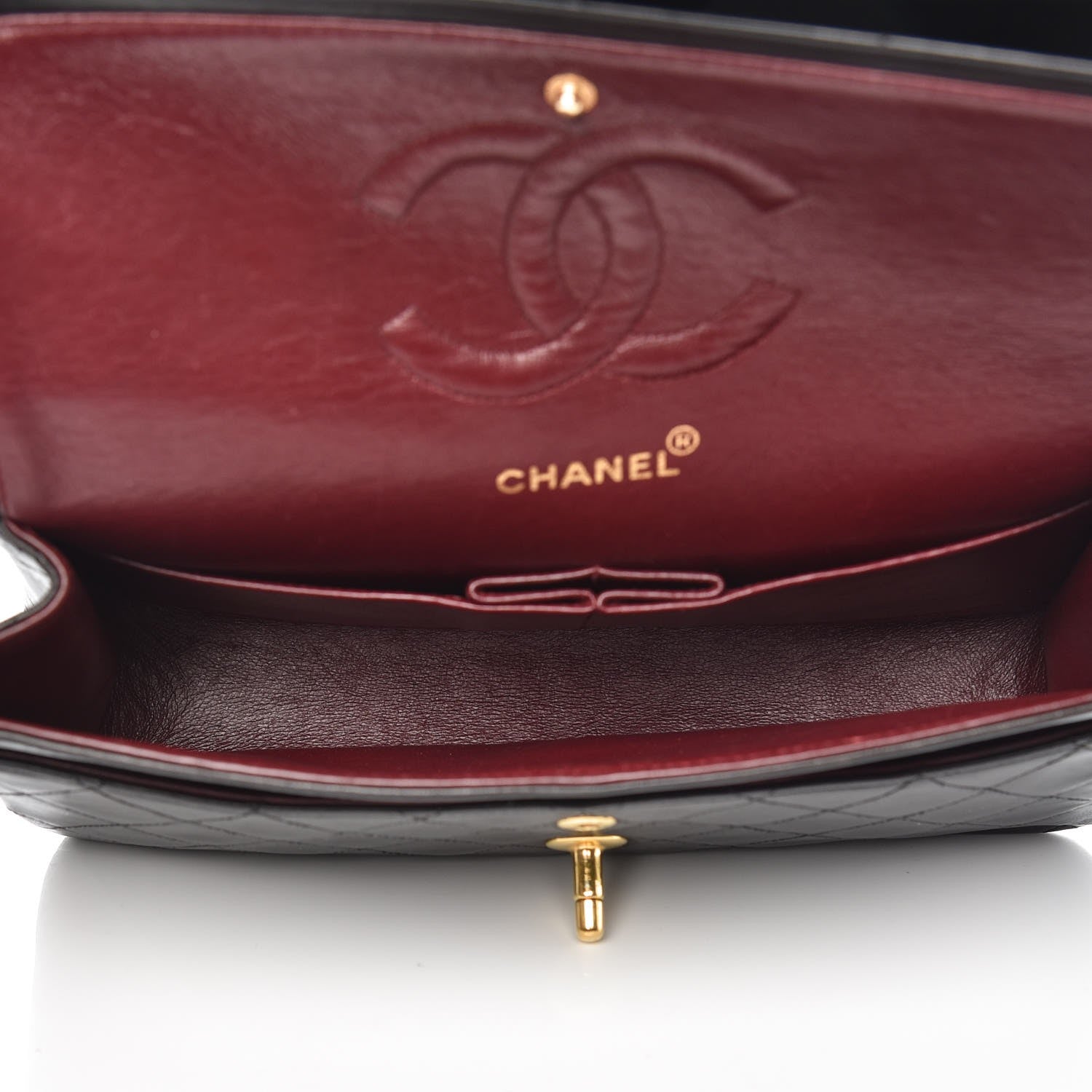 Chanel Lambskin Quilted Medium Double Flap Black 7 of 13