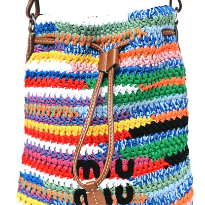 Miu Miu Fabric Crochet Drawstring Pouch Multicolor 8 of 10