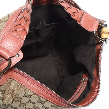 Gucci Monogram Bamboo Bar Medium Hobo Coral 5 of 7