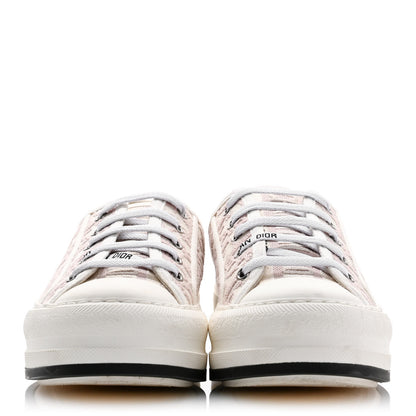 Christian Dior Canvas Lurex Oblique Walk'N'Dior Platform Sneakers 37.5 Powder Nude 2 of 13