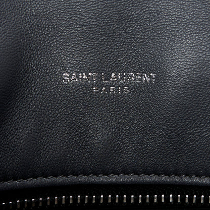 Saint Laurent Lambskin Quilted Toy Loulou Puffer Monogram Chain Satchel Storm 7 of 11