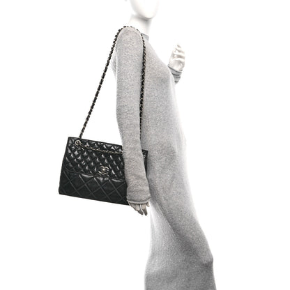Chanel Vinyl Quilted In the Business Flap Bag Black 2 of 10