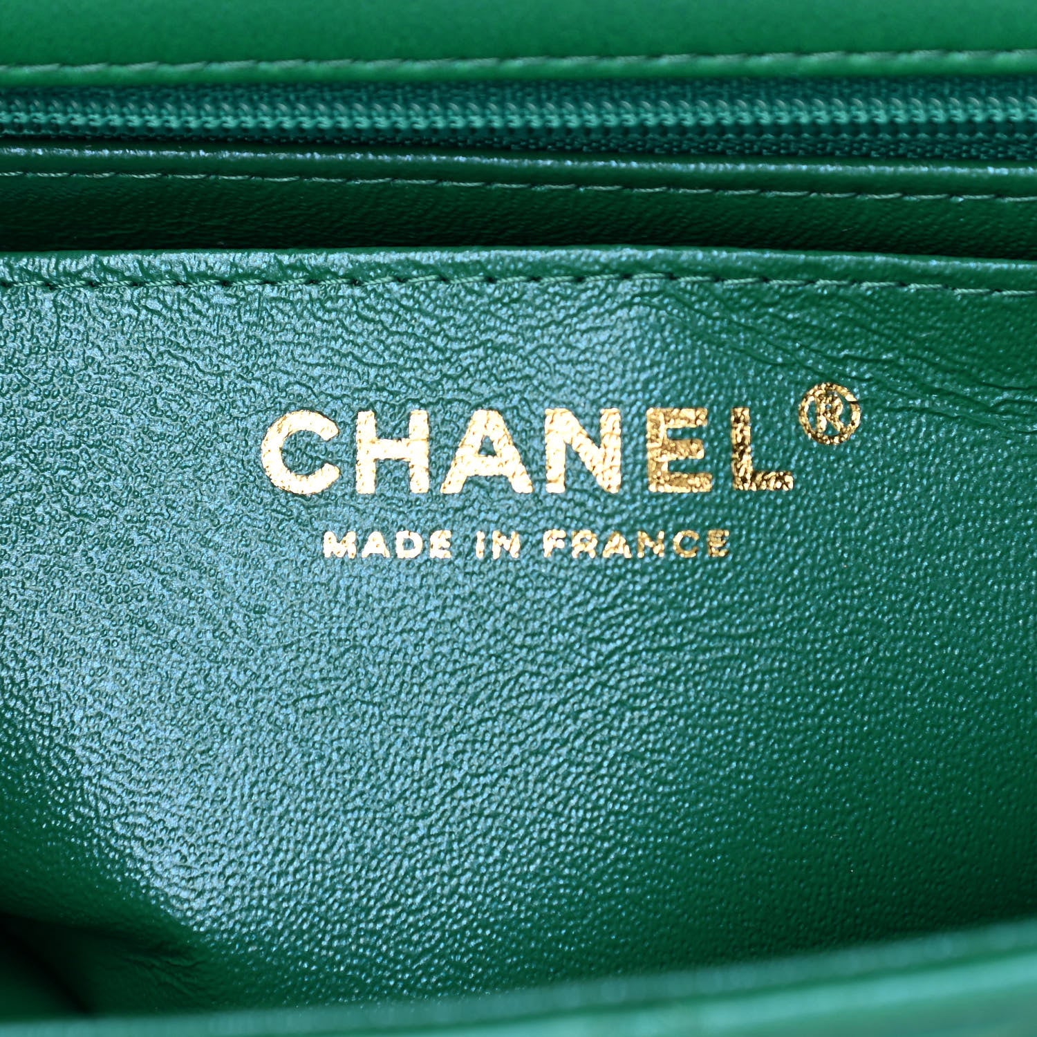 Chanel Iridescent Lambskin Quilted Mini Top Handle Rectangular Flap Green 6 of 11