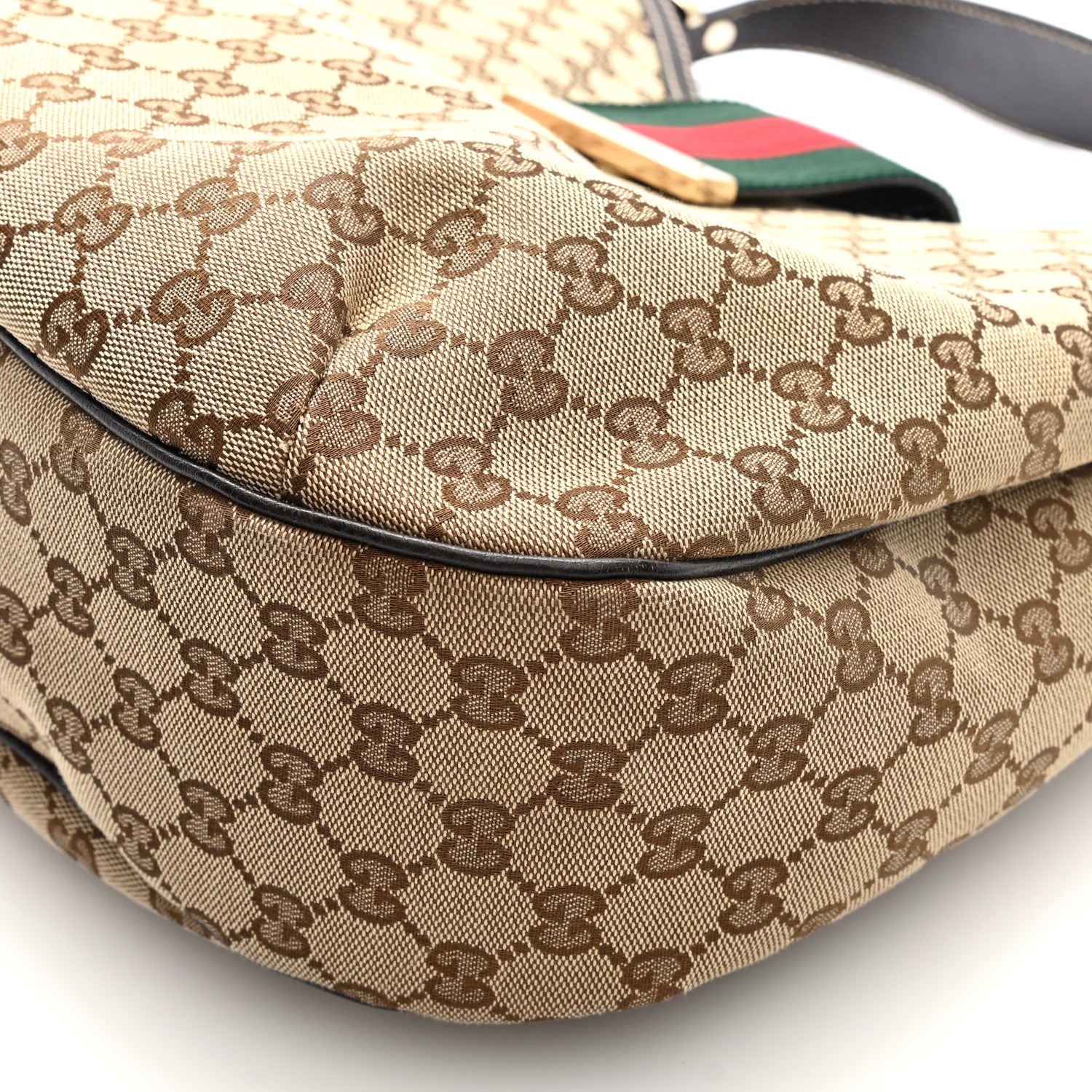 Gucci Monogram Large New Ladies Web Hobo Dark Brown 10 of 10