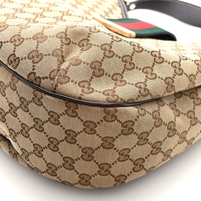 Gucci Monogram Large New Ladies Web Hobo Dark Brown 10 of 10