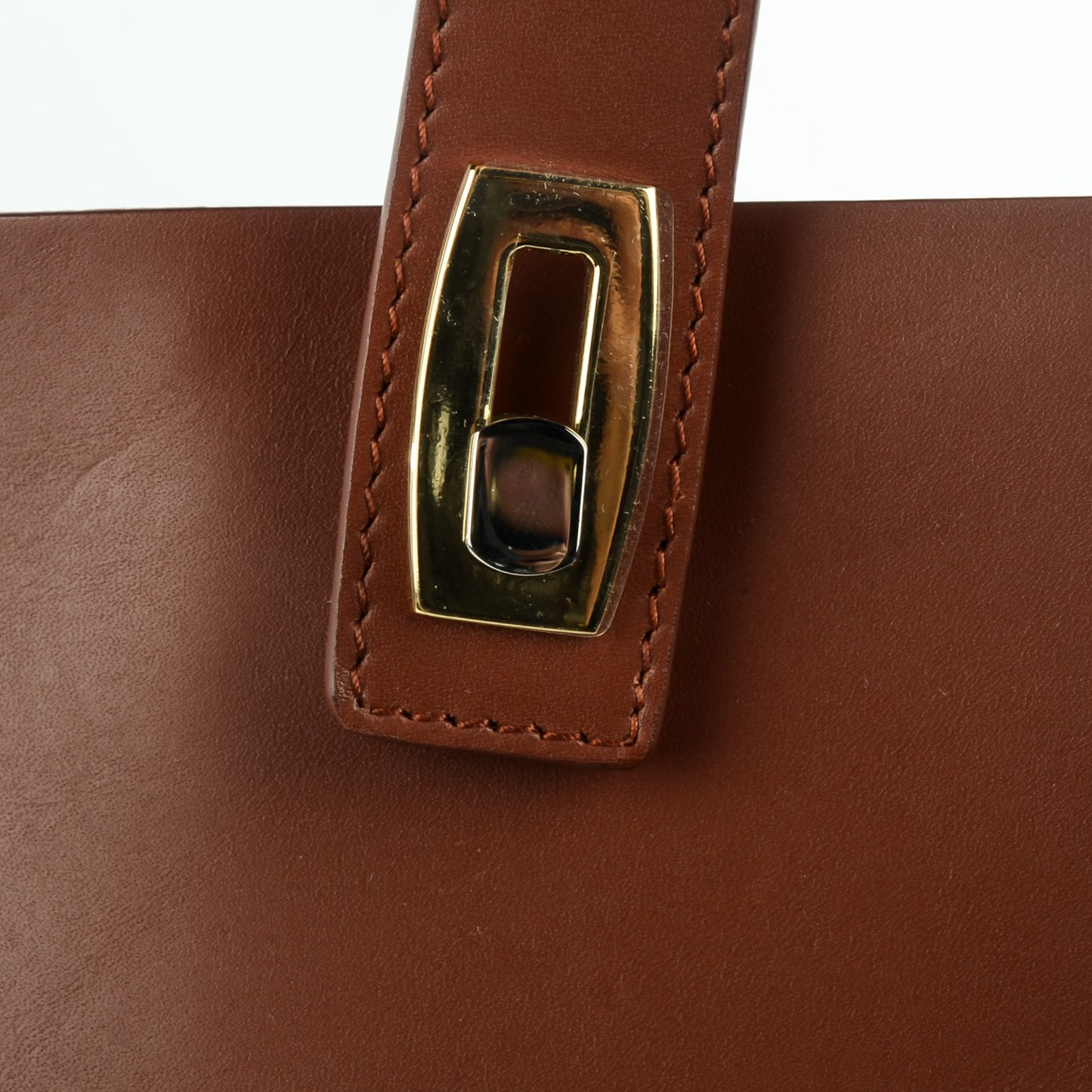 Calfskin Pocket Tote M Chocolate Black