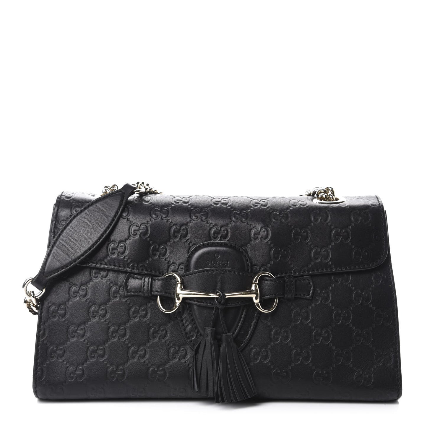 Guccissima Medium Emily Chain Shoulder Bag Black