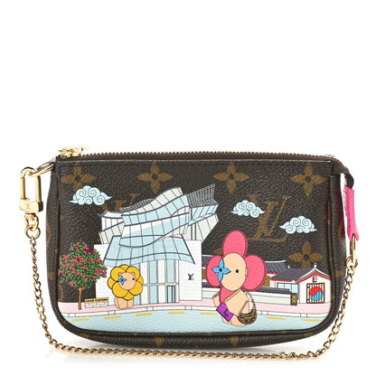 Louis Vuitton Monogram 2022 Christmas Animation Seoul Mini Pochette Accessories Fuchsia 1 of 10