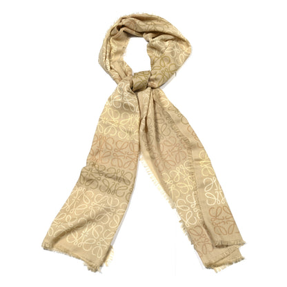 Loewe Wool Silk Cashmere Anagram Scarf Multicolor 1 of 3