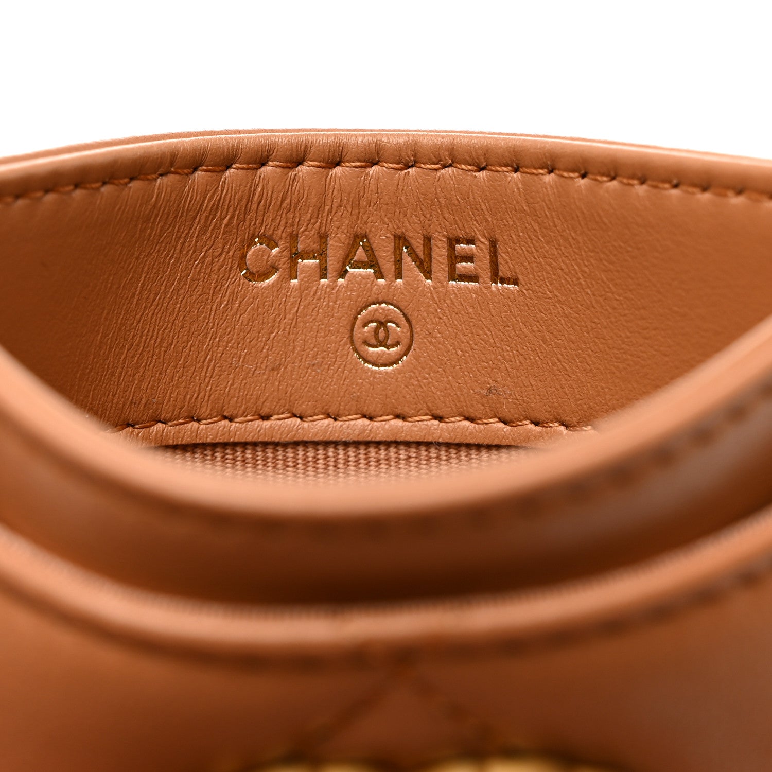 Chanel Lambskin Quilted Chanel 19 Card Holder Brown 6 of 10