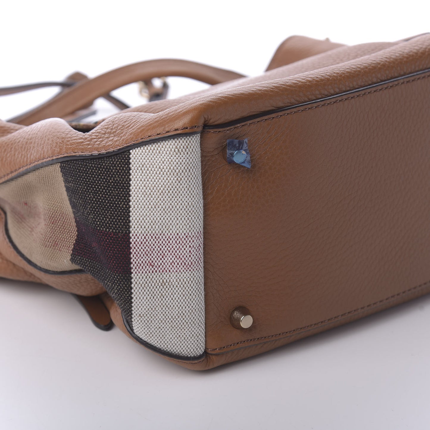 Grainy Calfskin House Check Small Maidstone Saddle Brown