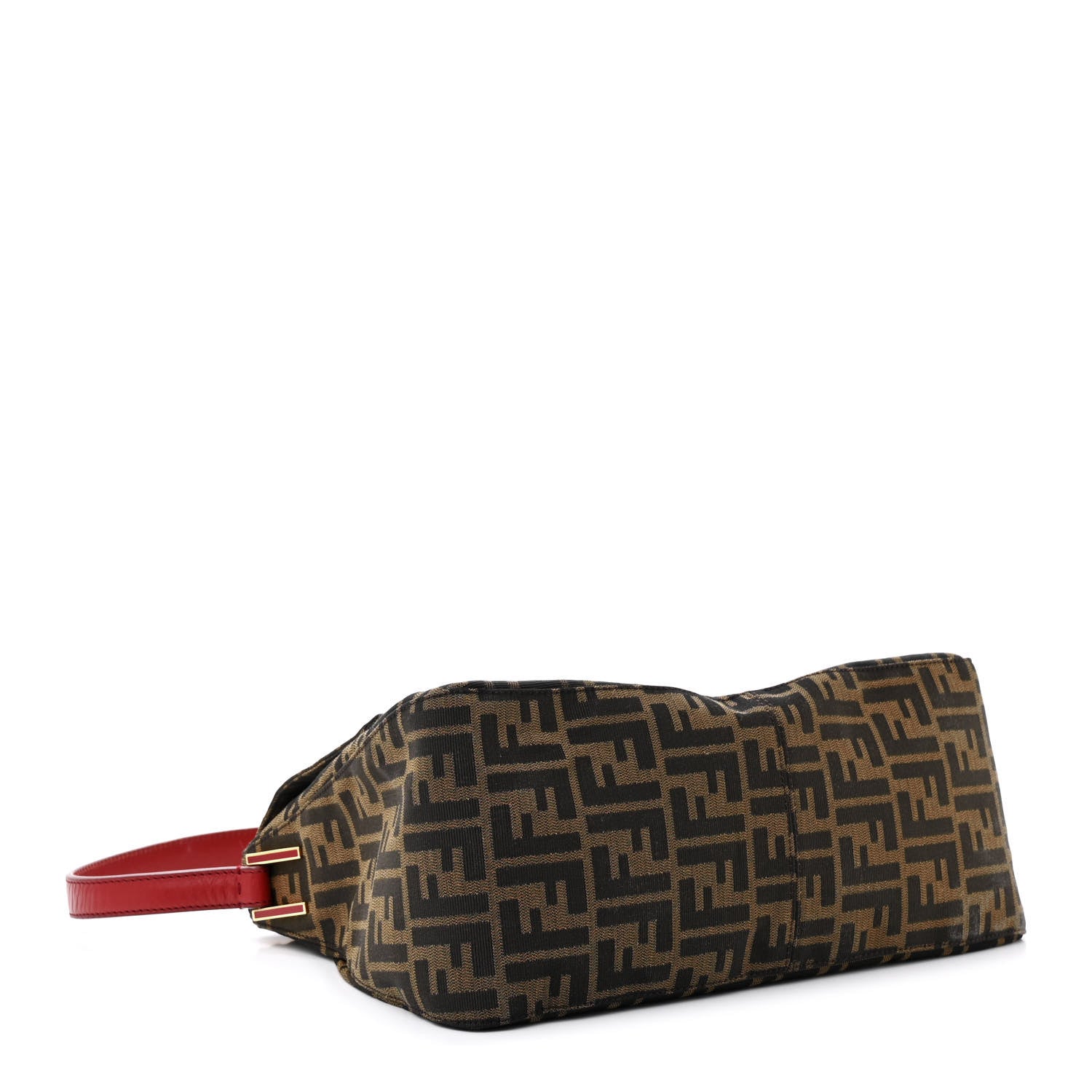Fendi Zucca Enamel Big Forever Mama Baguette Tobacco Rosso 4 of 18