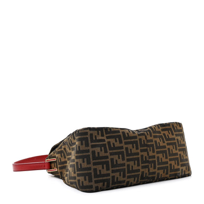 Fendi Zucca Enamel Big Forever Mama Baguette Tobacco Rosso 4 of 18