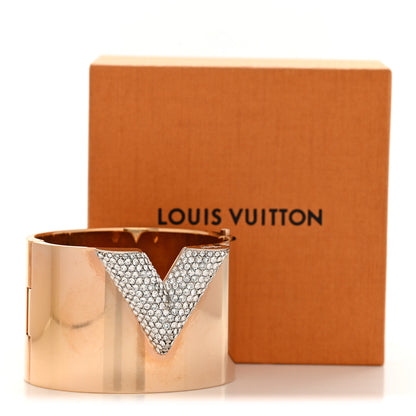 Louis Vuitton Crystal Essential V Cuff Gold 6 of 6