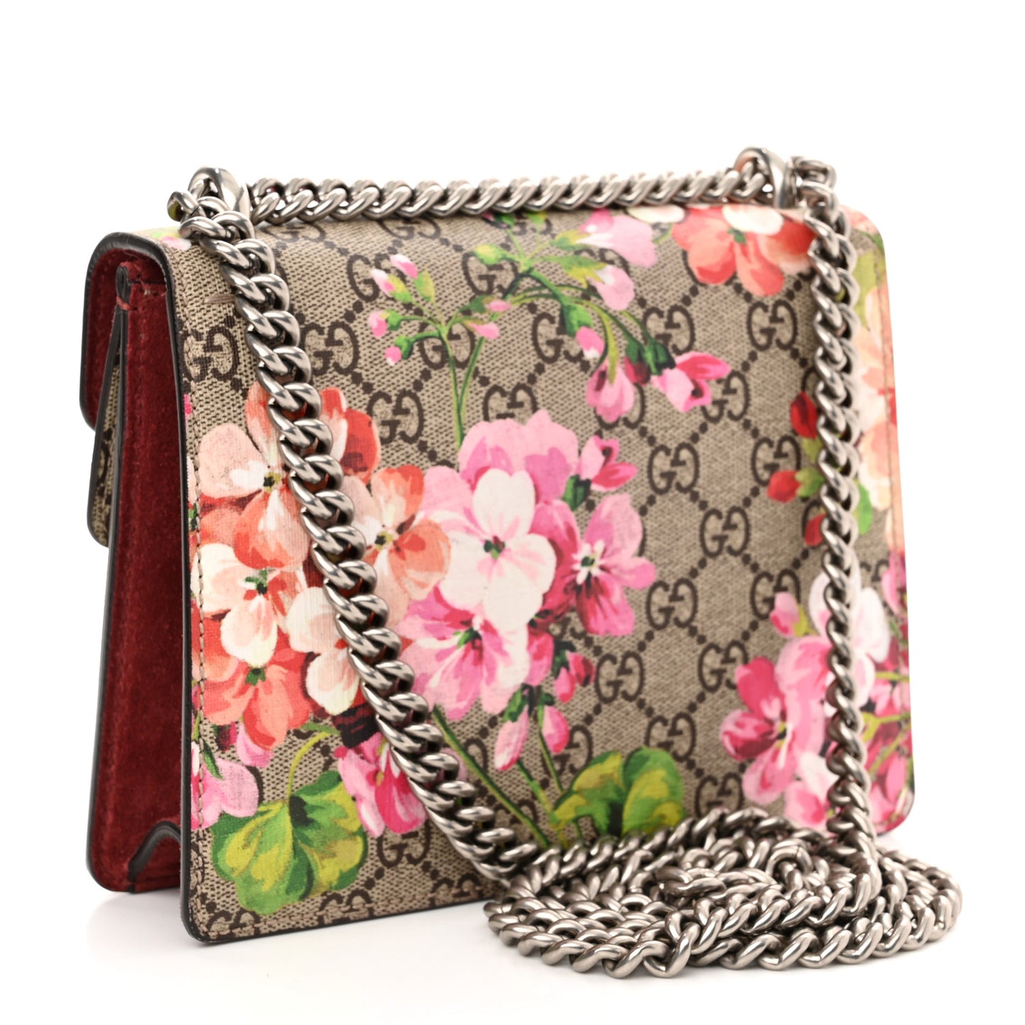 GG Supreme Monogram Blooms Mini Dionysus Shoulder Bag Beige Multicolor Dry Rose