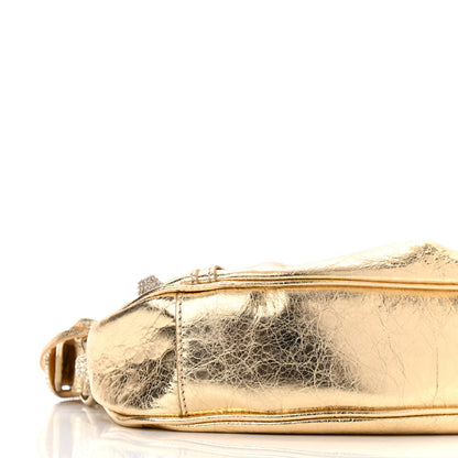 Balenciaga Metallic Agneau Arena Crystal Le Cagole Shoulder Bag XS Light Gold 10 of 11