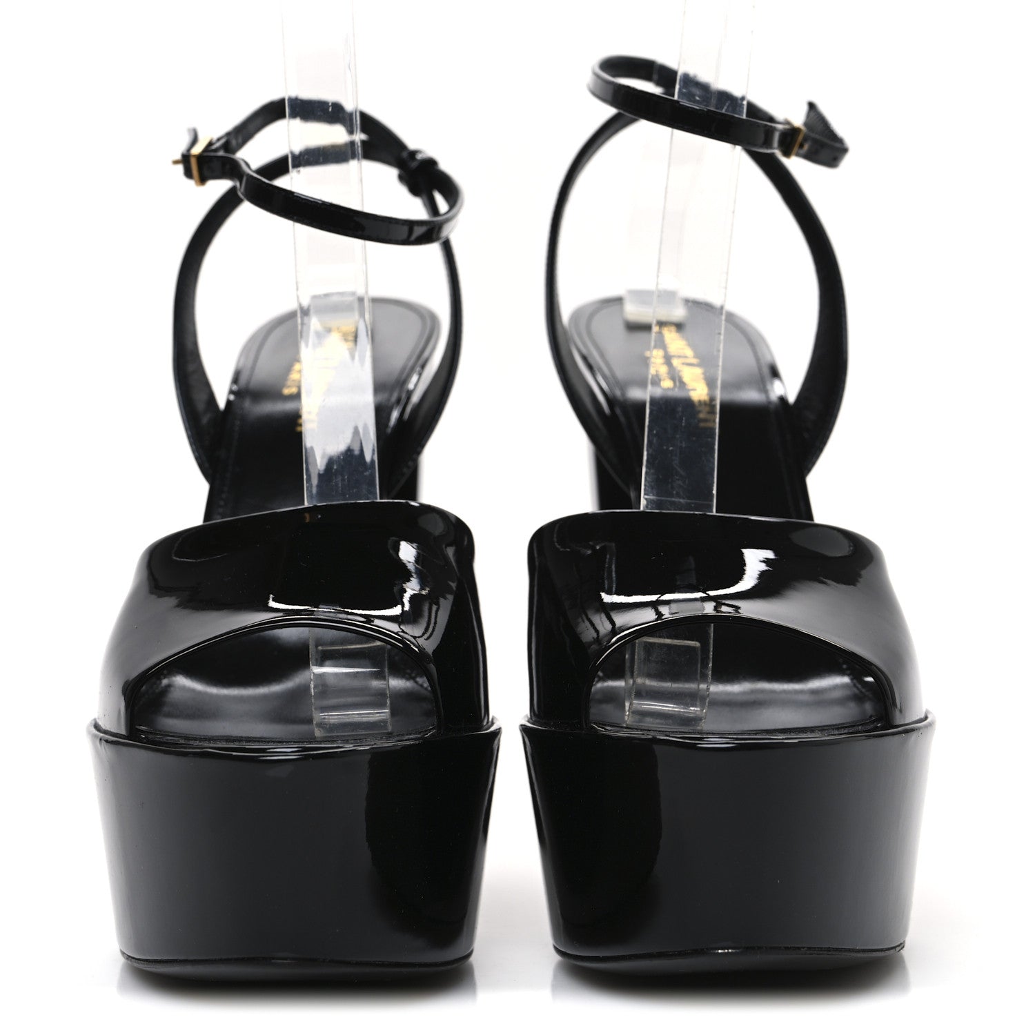 Saint Laurent Patent Jodie 95 Platform Sandals 38.5 Black 3 of 10