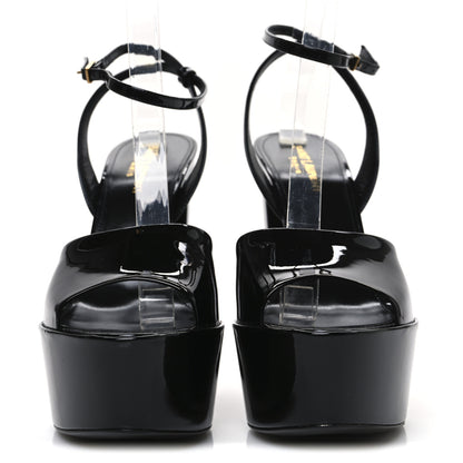 Saint Laurent Patent Jodie 95 Platform Sandals 38.5 Black 3 of 10