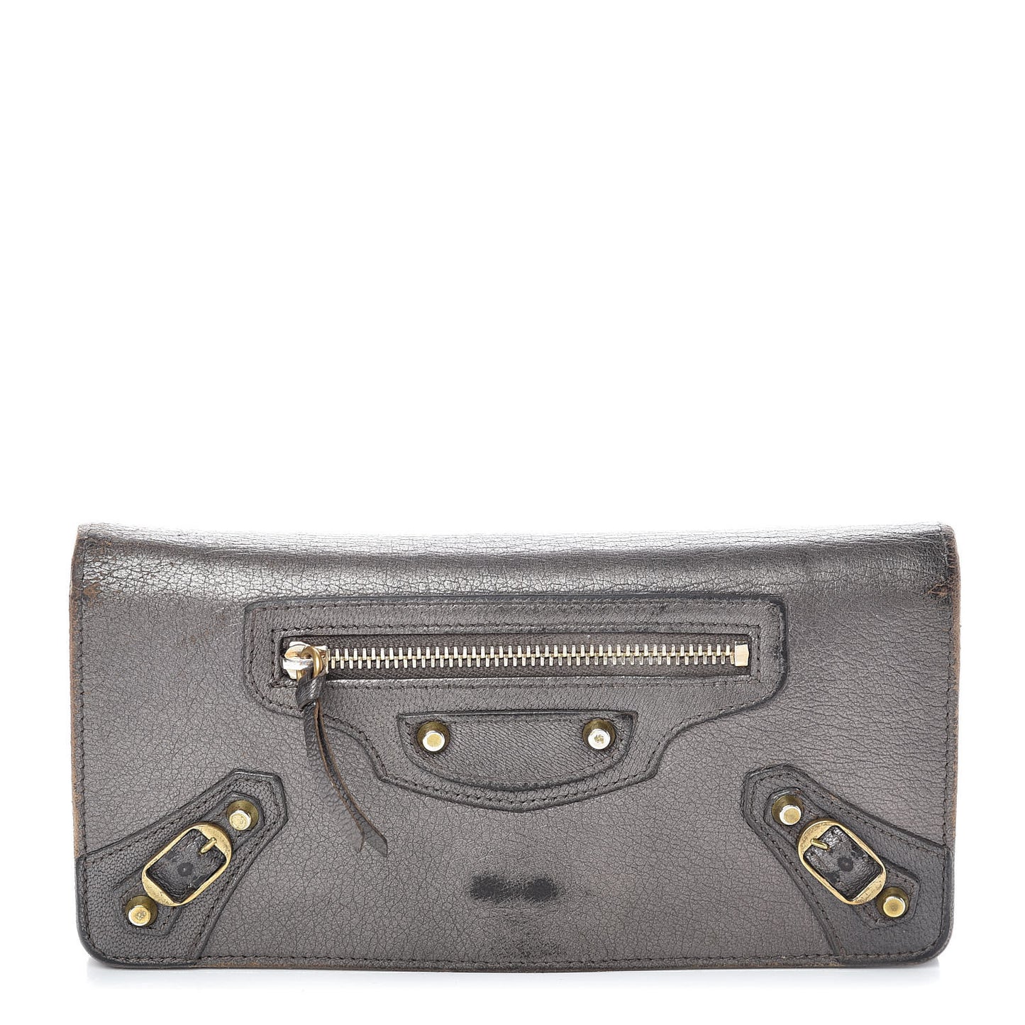 Agneau Classic Gold Hardware Money Wallet Bronze