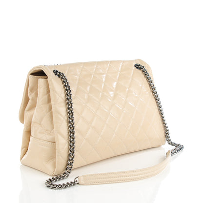 Chanel Aged Calfskin Quilted Supple Trapeze Flap Light Beige 3 of 8