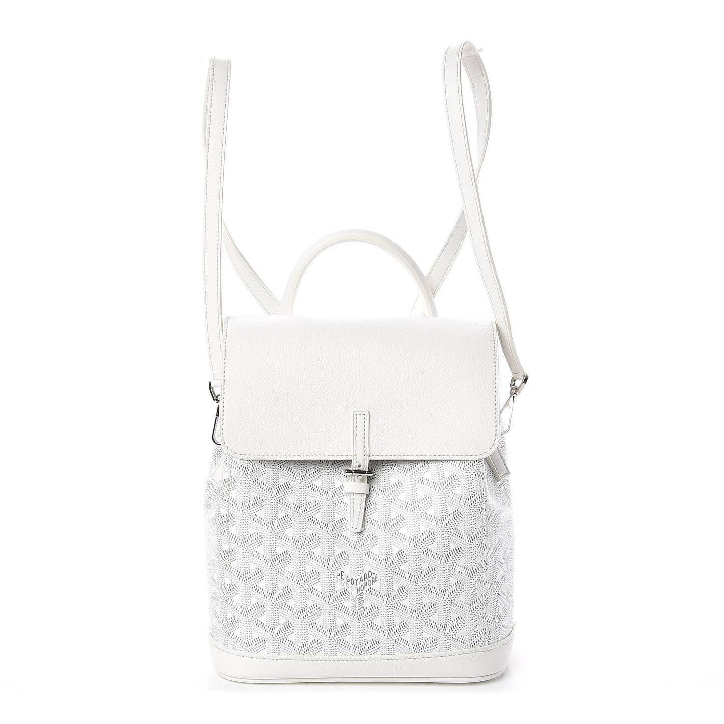 Goyardine Calfskin Mini Alpin Backpack White