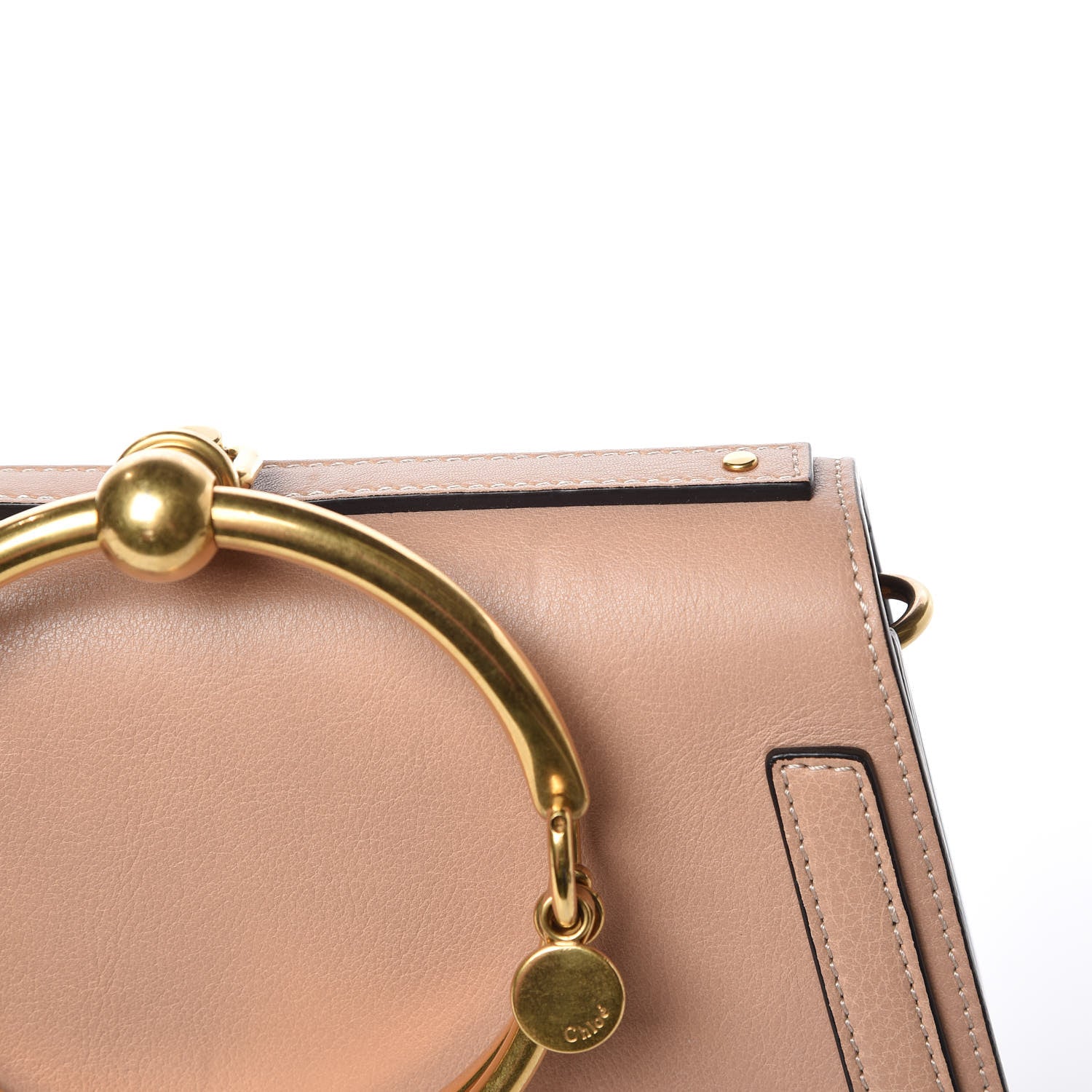 Chloe Calfskin Suede Medium Nile Bracelet Bag Biscotti Beige 9 of 14