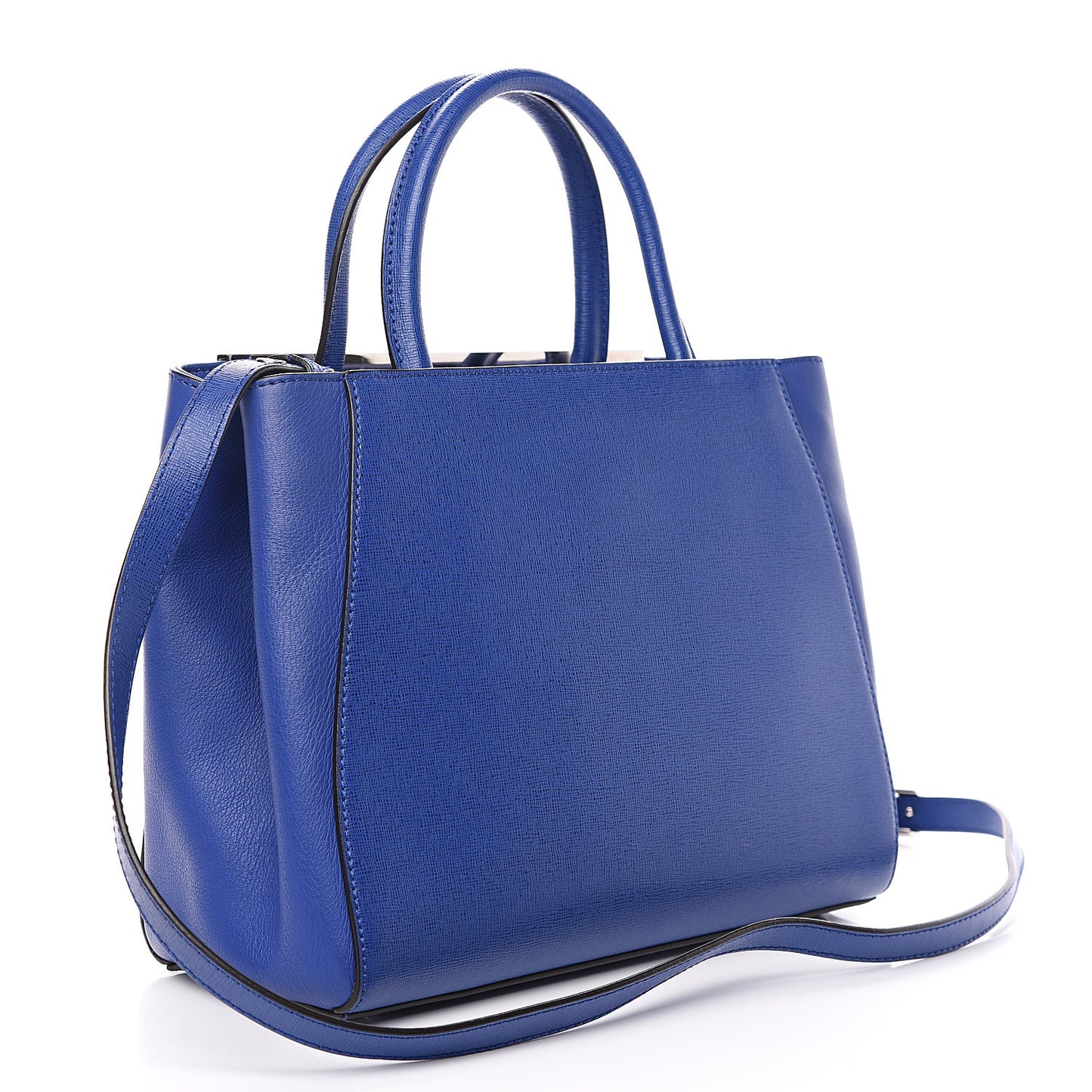 Vitello Elite Petite 2Jours Tote Blue Neon
