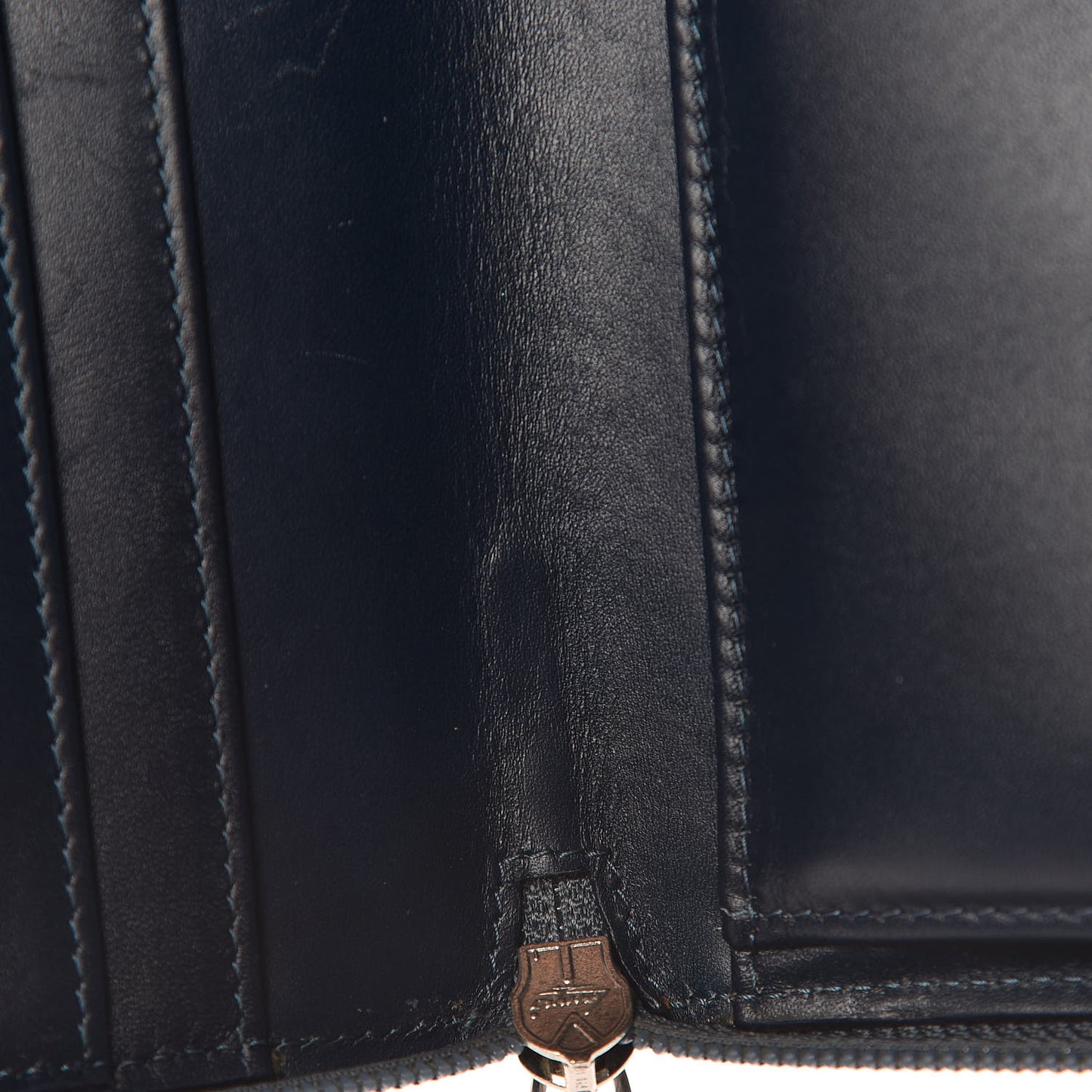 Caviar Large CC Timeless Zip Around Organizer Wallet Blue