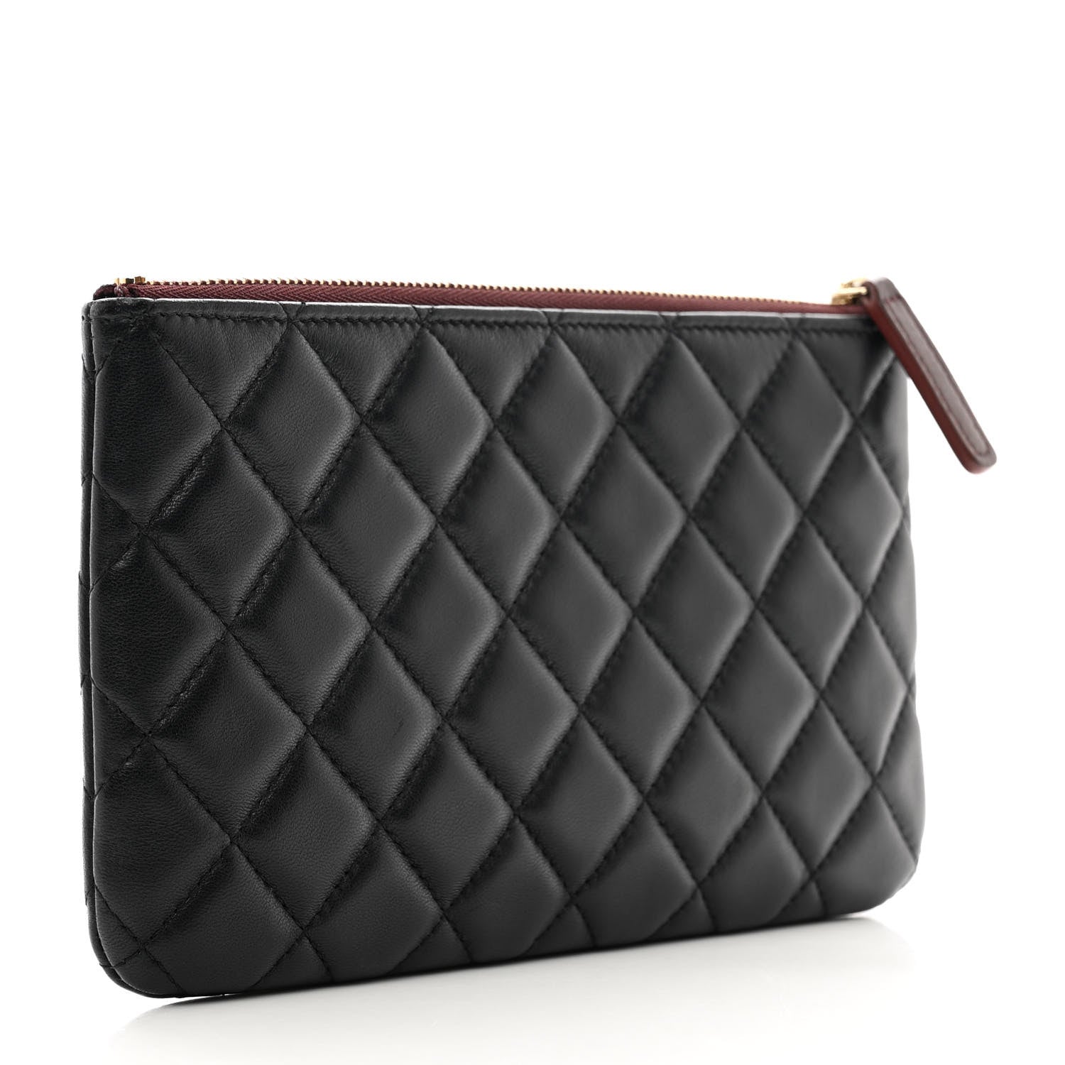 Chanel Lambskin Quilted Cosmetic Case Black 3 of 10