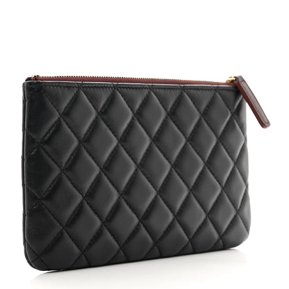 Chanel Lambskin Quilted Cosmetic Case Black 3 of 10